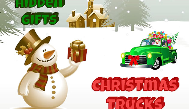 Cadeaux cachés de camions de Noël