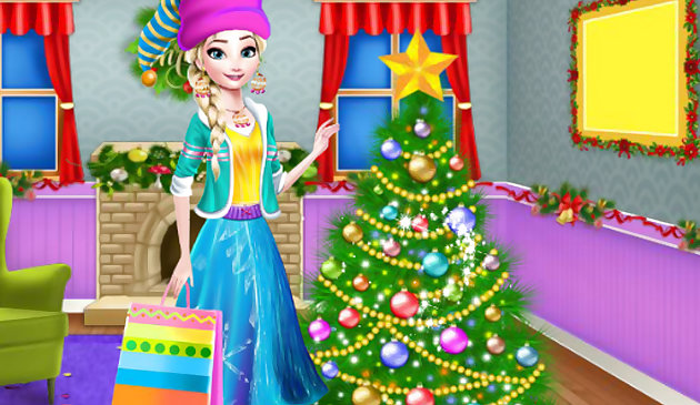Decoração da Árvore de Natal e Vestir-se
