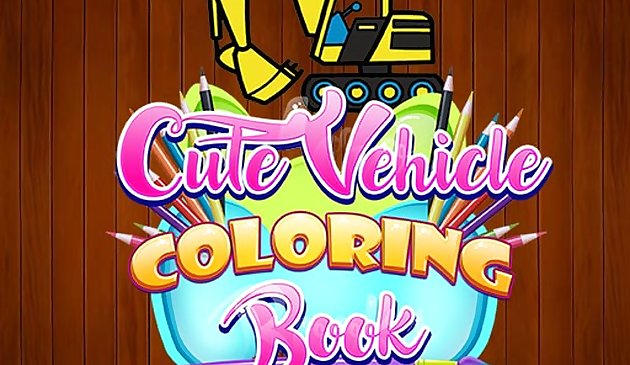 Libro da colorare carino per veicoli