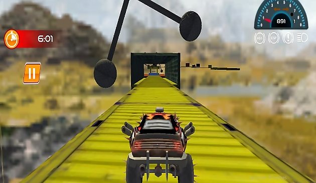Mega Levels Car Stunt Trò chơi theo dõi không thể