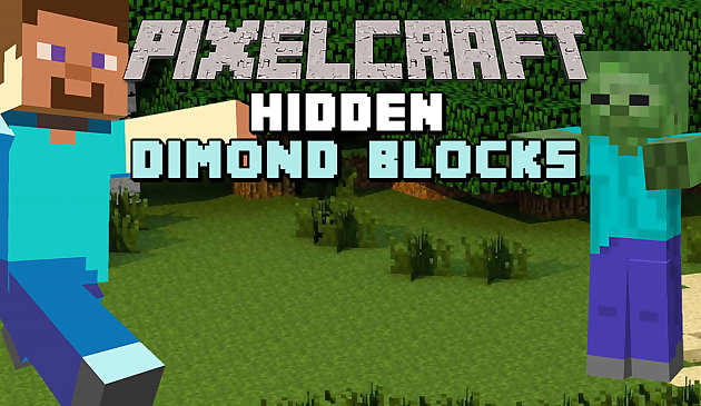 Blocos de diamantes ocultos pixelcraft