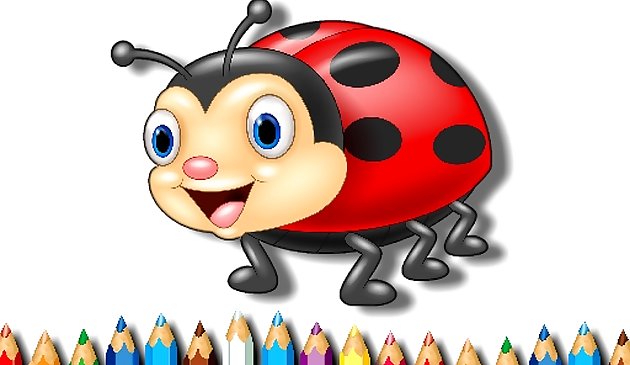 てんとう虫の塗り絵 無料のオンラインゲーム