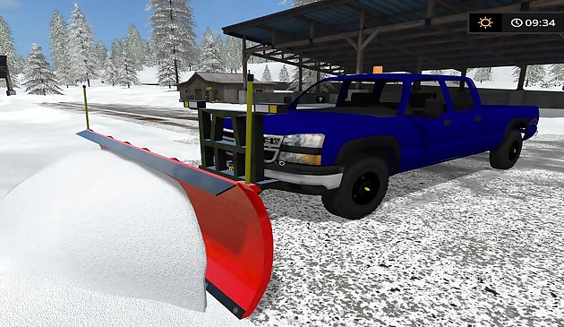 冬の除雪プロウジープ運転