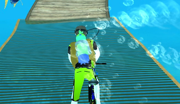 पानी के नीचे साइकिलचलाना