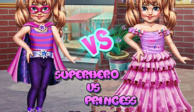 maliit na batang babae superhero vs prinsesa