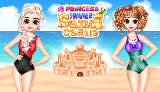 Castillo de arena de verano de la princesa