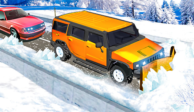 Чистка снега на джипе (Симулятор Вождения Большой снегоуборочной машины)