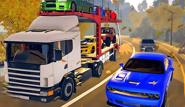 Simulador de caminhão de transporte de carros