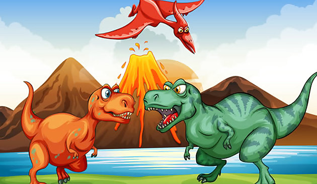 Разноцветные динозавры. Матч 3