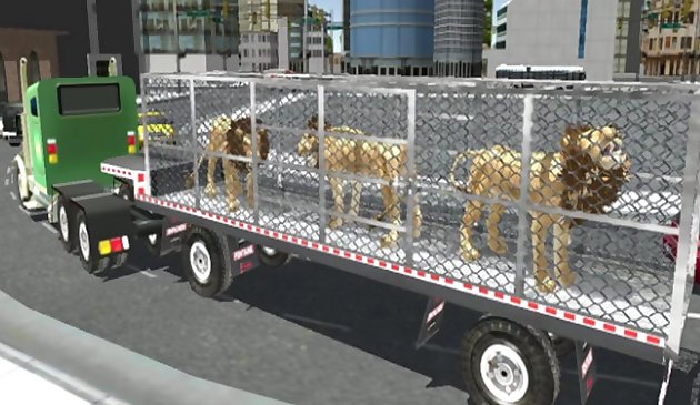 Hayvan Hayvanat Bahçesi Transporter Kamyon Sürüş Oyunu 3D