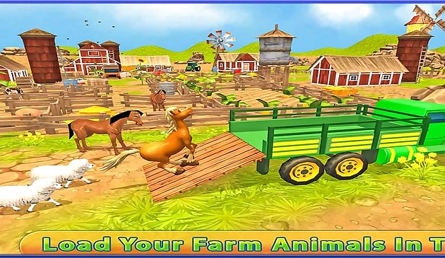 农场动物卡车运输游戏