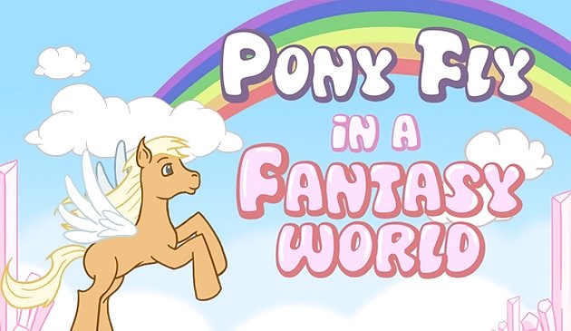 Pony lumipad sa isang fantasy mundo