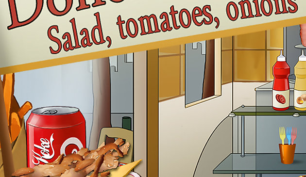 Döner Kebab: salade, bạn đồng hành, oignons