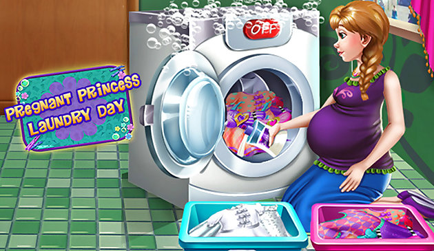 Día de lavandería princesa embarazada