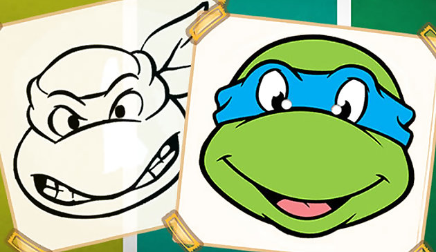 Libro para colorear tortugas ninja - juego gratis online