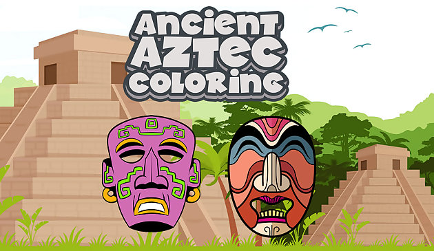 Coloriage aztèque antique