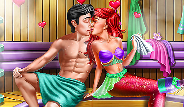 Mermaid Sauna Flirting