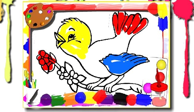 Libro para colorear aves
