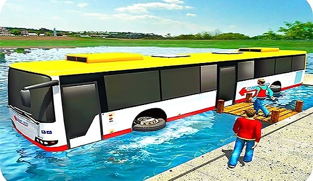 Yüzen Su Otobüsü Yarış Oyunu 3D