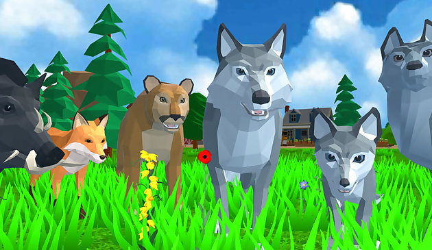 Wolf Simulator Wild Animals 3D - free online game
