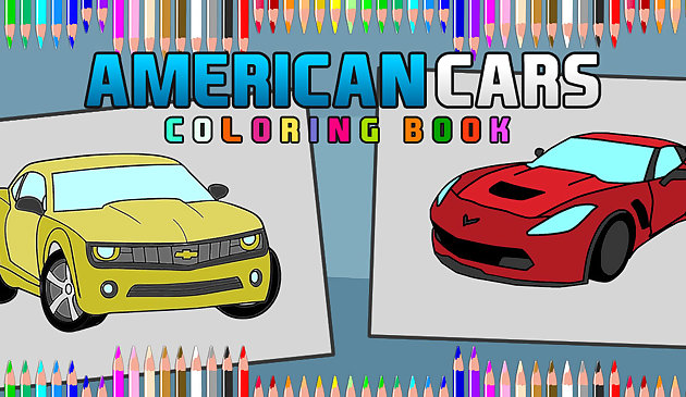Livro de colorir carros americanos
