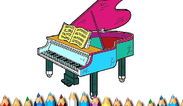 BTS Piano Coloring Livre