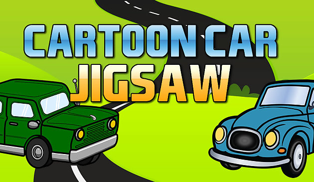 Jigsaw de carro de desenho animado