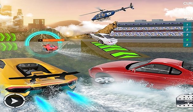 वॉटर कार स्टंट रेसिंग 2019 3डी कारें स्टंट गेम्स