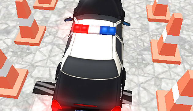 Estacionamento de carros da polícia