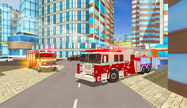 Simulador de condução de resgate de caminhão de bombeiros
