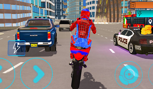 英雄特技蜘蛛自行车模拟器3d 2