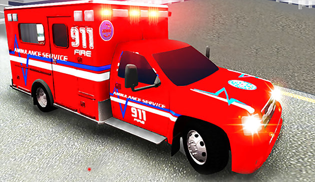 Conducción en ambulancia de la ciudad