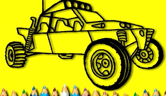 Livro de colorir carro de rally do BTS