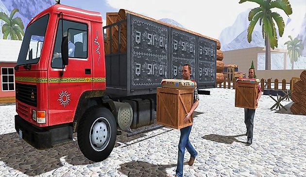 Juego asiático offroad cargo truck driver