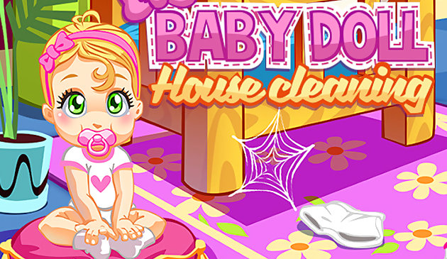 Limpieza de la casa de muñecas para bebés