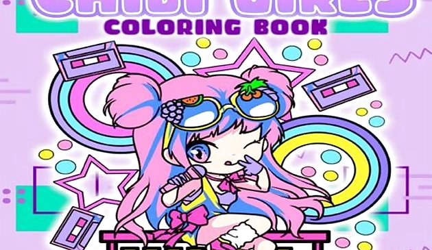 치비 걸스 색칠 공부 책 : 일본 애니메이션 색칠 공부