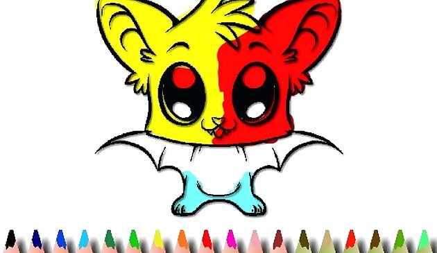 귀여운 박쥐 색칠 공부 책