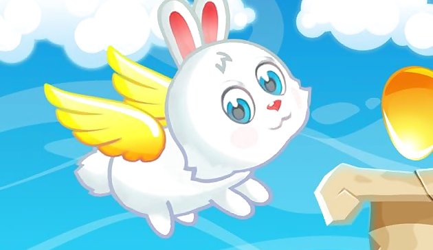 复活节飞翔的兔子