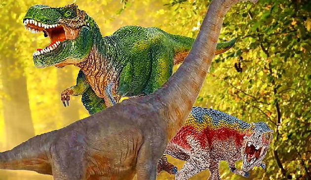 Мир динозавров пазл