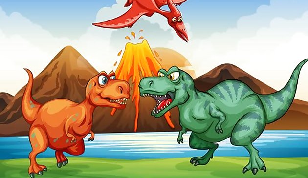 Dinosaures colorés Match 3