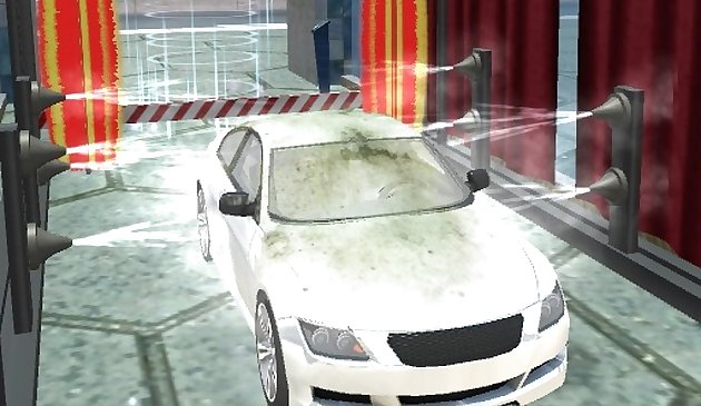 غسيل السيارات الرياضية الحديثة 3D