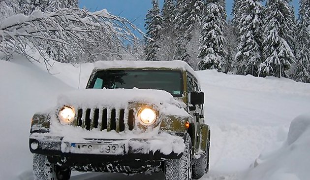 Offroad Snow Jeep Hành khách Núi lên dốc Drivin