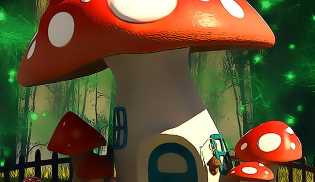 Drôle de champignons Maisons Puzzle