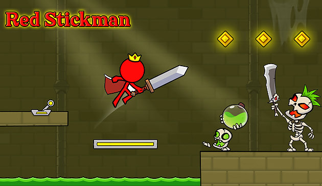 लाल Stickman: छड़ी लड़