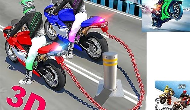 Гонка скованных мотоциклов 3D