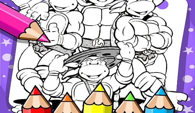 Livro de colorir tartaruga ninja