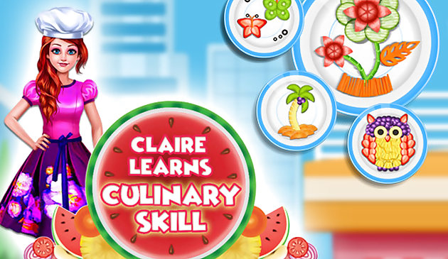 Claire aprende habilidades culinárias