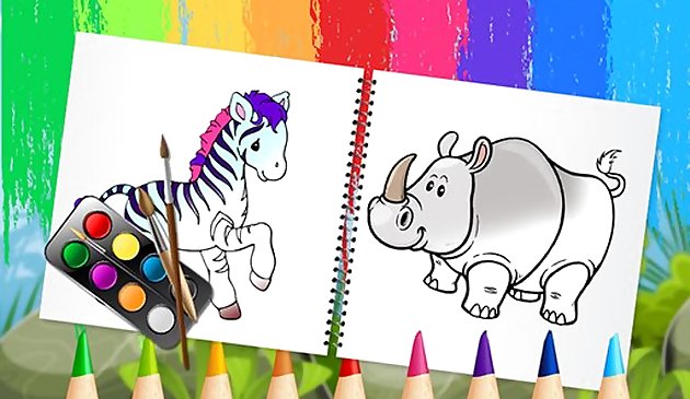 재미있는 동물 색칠 공부 책