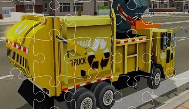 Jigsaw de caminhões de lixo
