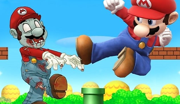 Супер Марио стреляет в зомби - играть онлайн бесплатно